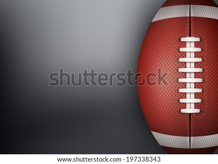 Dark Background of American Football sports with space for text. Theme of list and schedule of players and statistics. Bitmap copy.