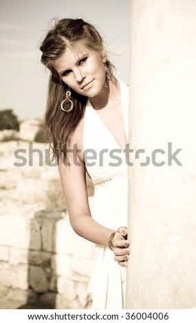 Girl in the Greek style