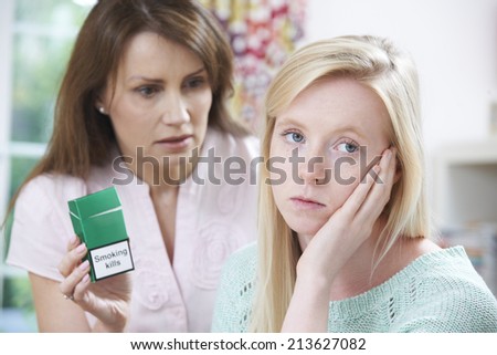 Mother Confronting Daughter Over Dangers Of Smoking