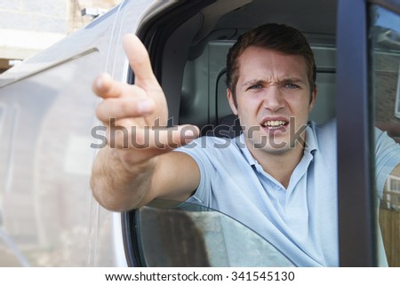 Angry Driver In Van