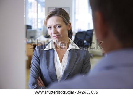 Businessman Harassing Female Colleague
