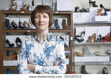 Female Owner Of Shoe Shop