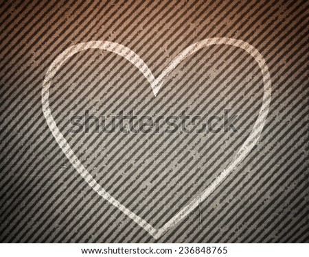 background pattern of Fabric with heart shape  line
