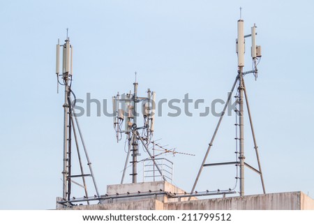 Poles, telephone and communication systems.