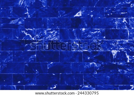 Abstract blue marble wall patterned texture background , marble from Thailand.