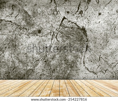 Backdrop black and white stone wall (marble) and wood slabs arranged in perspective texture background.