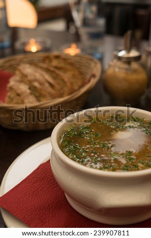 fish soup and bread