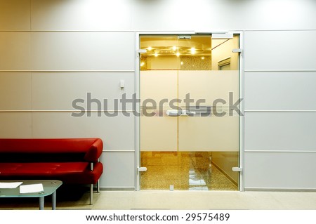 door glass business office