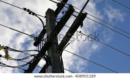 Electricity power pole