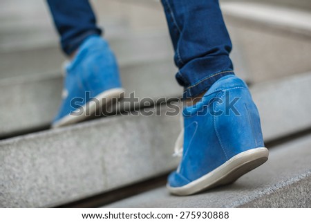Two legs up the stairs, step up