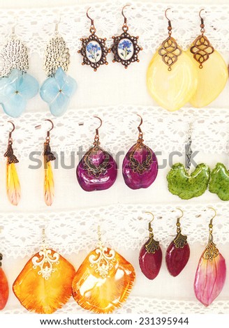 handmade jewelry, epoxy resin. earrings