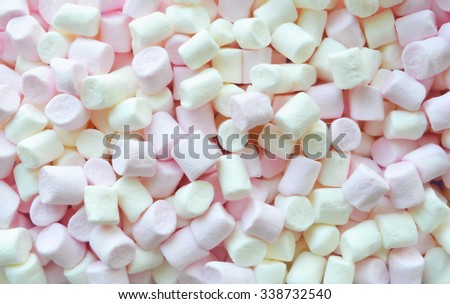 Colorful small marshmallows
