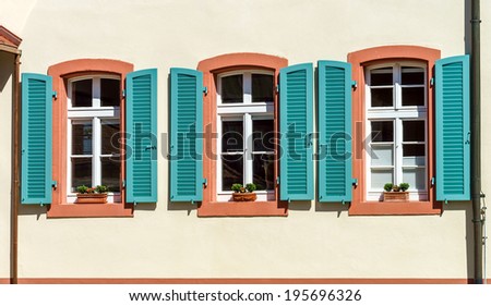 Renovated pvc windows in old village house, France