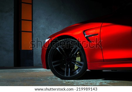 Luxury red car details view elegant and beautiful Luxury red car details view elegant and beautiful