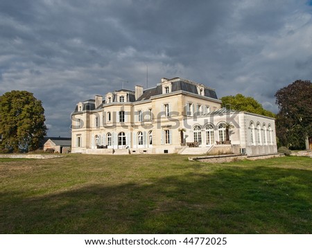 Old classic french castle in countryside