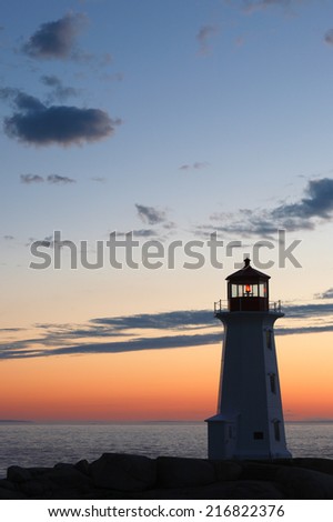 Peggys Cove Lighthouse Sunset