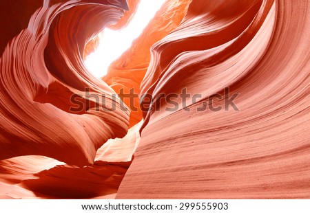 Page, Arizona - July 6, 2015: Lower Antelope Slot Canyon, Page, Arizona. Antelope Canyon is a slot canyon in the American Southwest. It is located on Navajo land east of Page, Arizona.