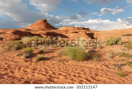 Sand and Sandstone Near Lake Powell, Glen Canyon National Recreation Area, Page, Arizona, USA