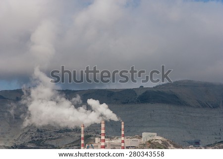 industrial panorama view in Novorossijsk