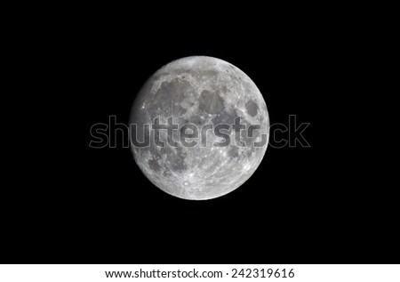 Full moon in January seen from northern Europe, Sweden, latitude 61 degrees, longitude 42 degrees