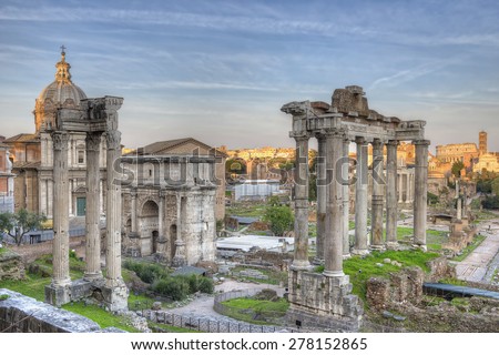 Roman Forum Sunset HDR