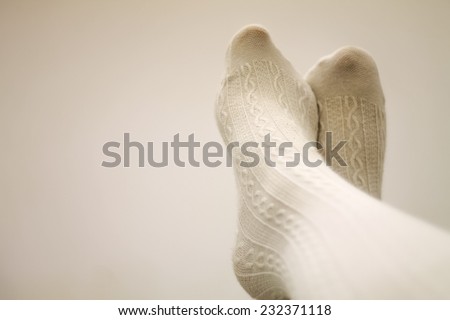 White winter socks