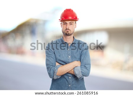 young cool man builder