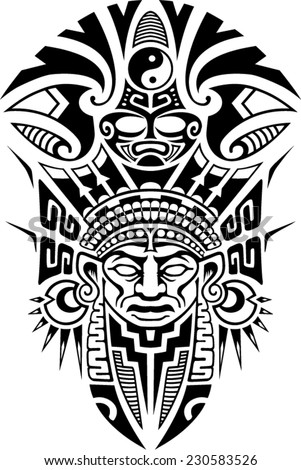 Ancient Tribal Mask Vector illustration Ancient Tribal Mask Vector illustration