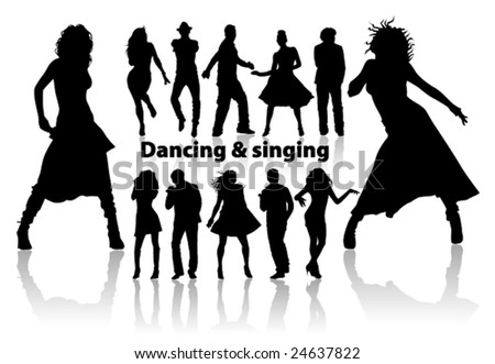 people dancing. stock vector : dancing and