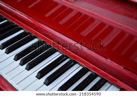 Red Piano Keyboard