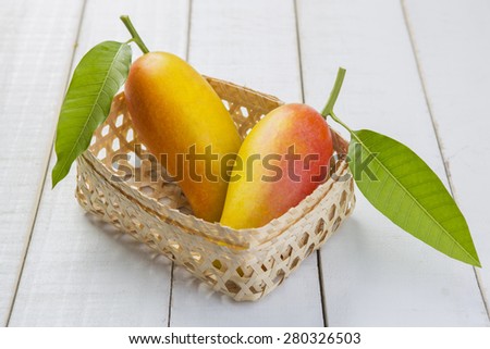 Mango fruit in a basket