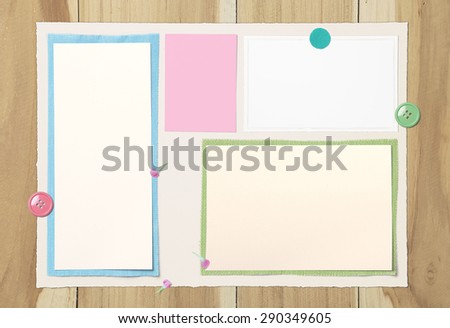 Blank Paper Page Layout On Wooden table for put the somthing