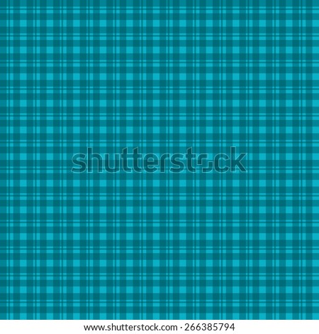 Simple classic traditional plaid checked background pattern in turquoise blue.  It is a seamlessly repeating background pattern.