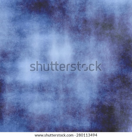 Grunge background design in blue tones, with irregular light and dark patches, and a rough spattered texture.