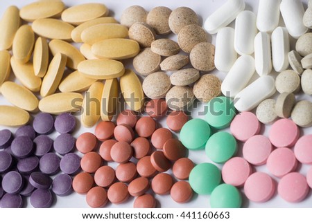 Heap of pills in case of virus, can be used to be healthy