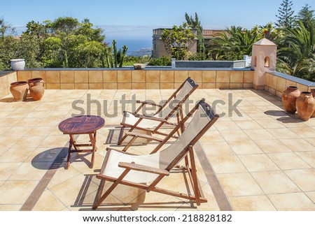 Beautiful sunny terrace