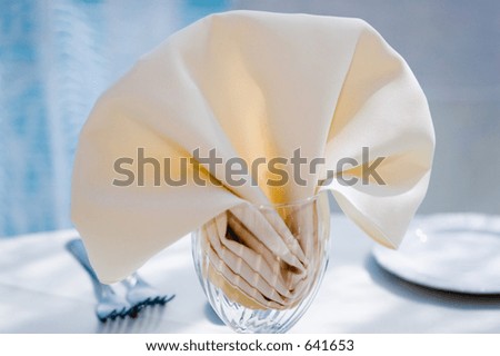 stock photo Formal place setting taken at wedding reception Elegant table 