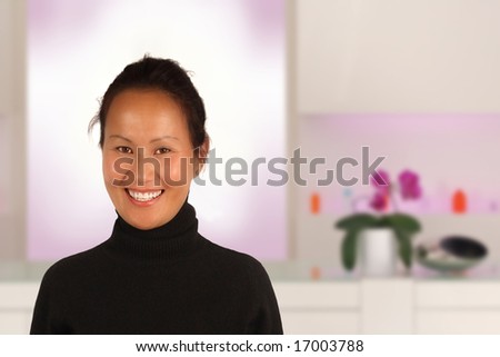 attractive Woman in reception, customer service