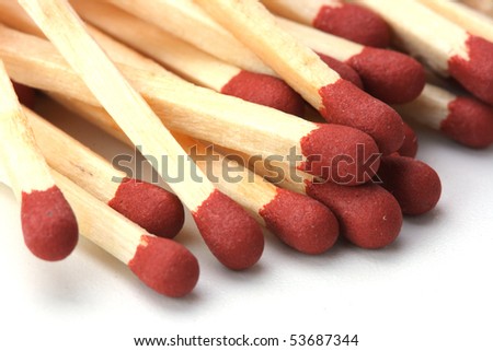 The matches isolated on white background