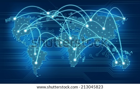 Abstract global business internet communication background