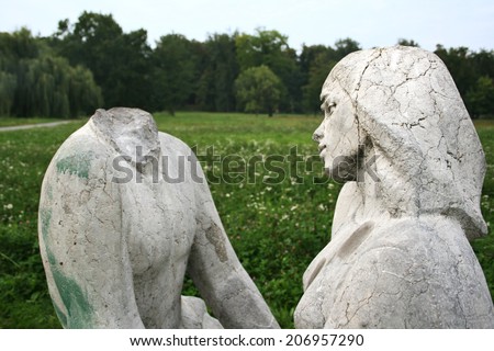 Statue which time made sad looking instead of romantic