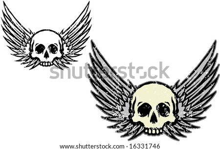 Stock Vector Tattoo Wings And Skull View more Miami Ink products Miami