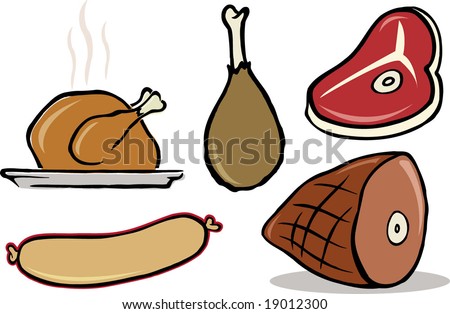 Meat Stock Vector Illustration 19012300 : Shutterstock