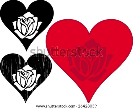 stock vector : love rose