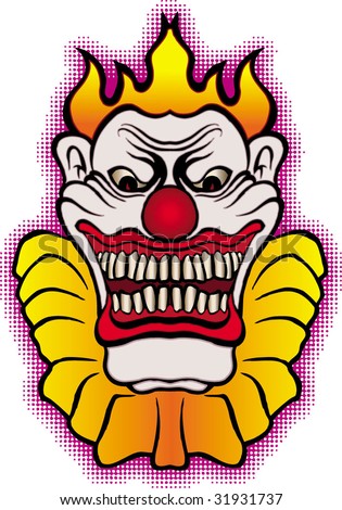 stock vector evil clown