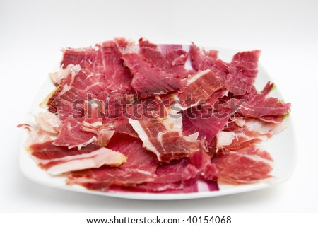 ration of Iberian ham