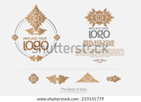 thai art Insignias or Logotypes set Vector design elements business signs logos identity labels badges and objects thai art Insignias or Logotypes set Vector design elements business signs logos identity labels badges and objects