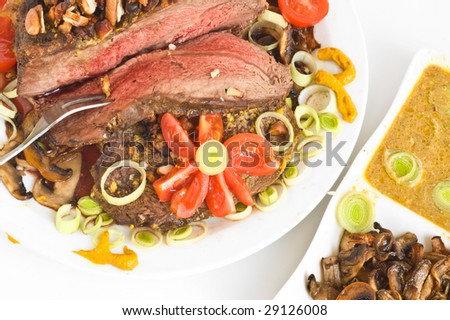 House meal with meat