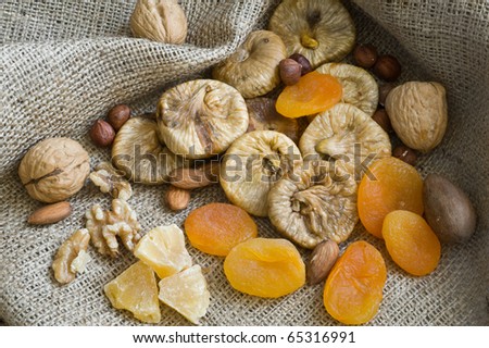 dry apricots,figs and nuts