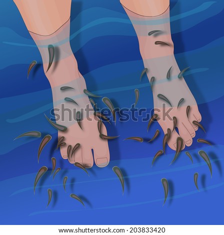 Illustration of fish massage
